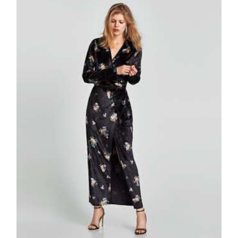 Zara Velvet Wrap Dress